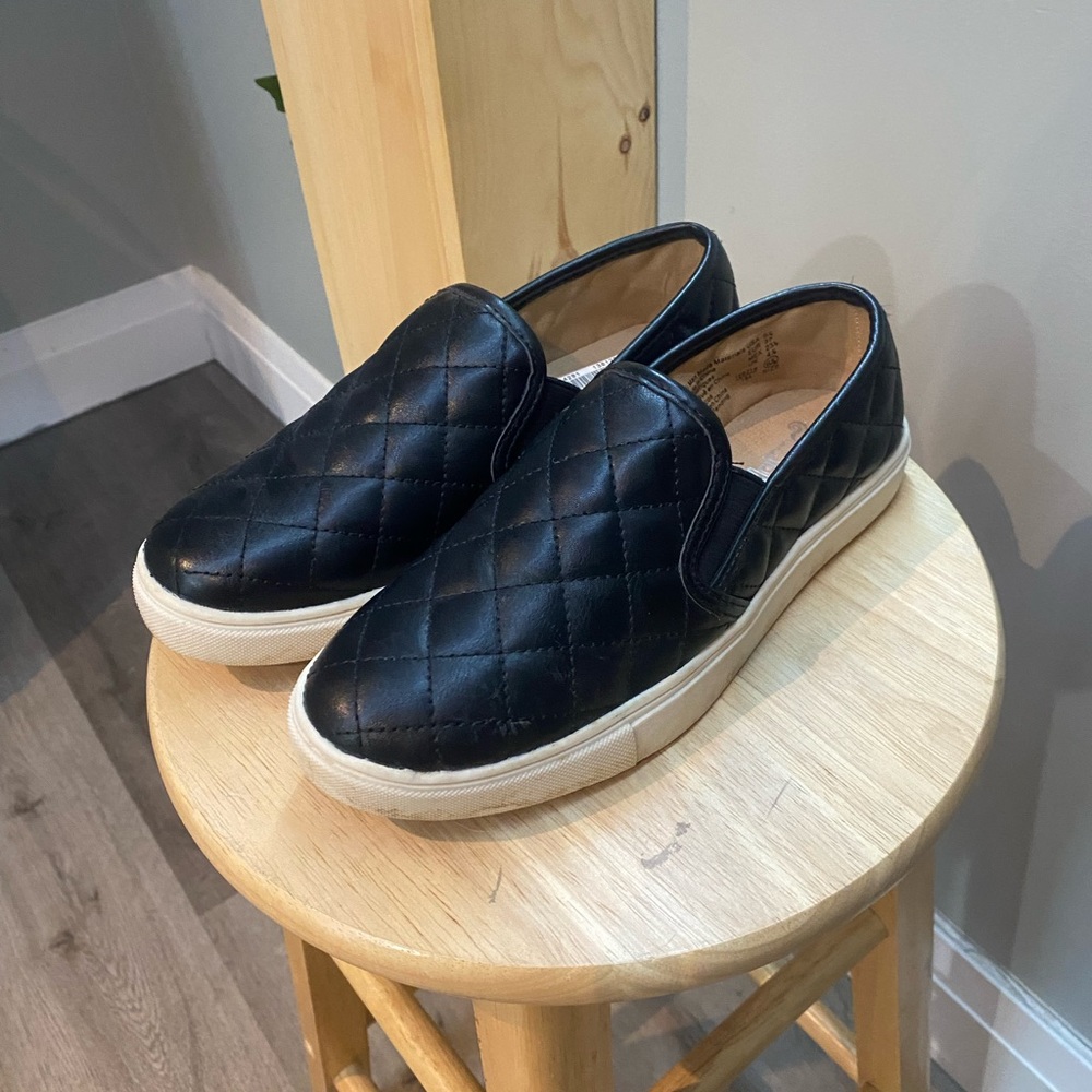 Faux leather sneakers